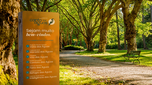 Placa no Complexo Regenerativo Canto das Águas em Imaruí SC