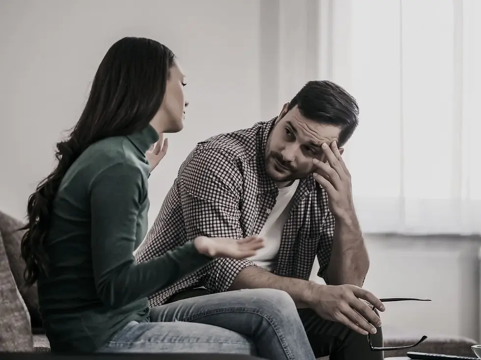 A couple talking