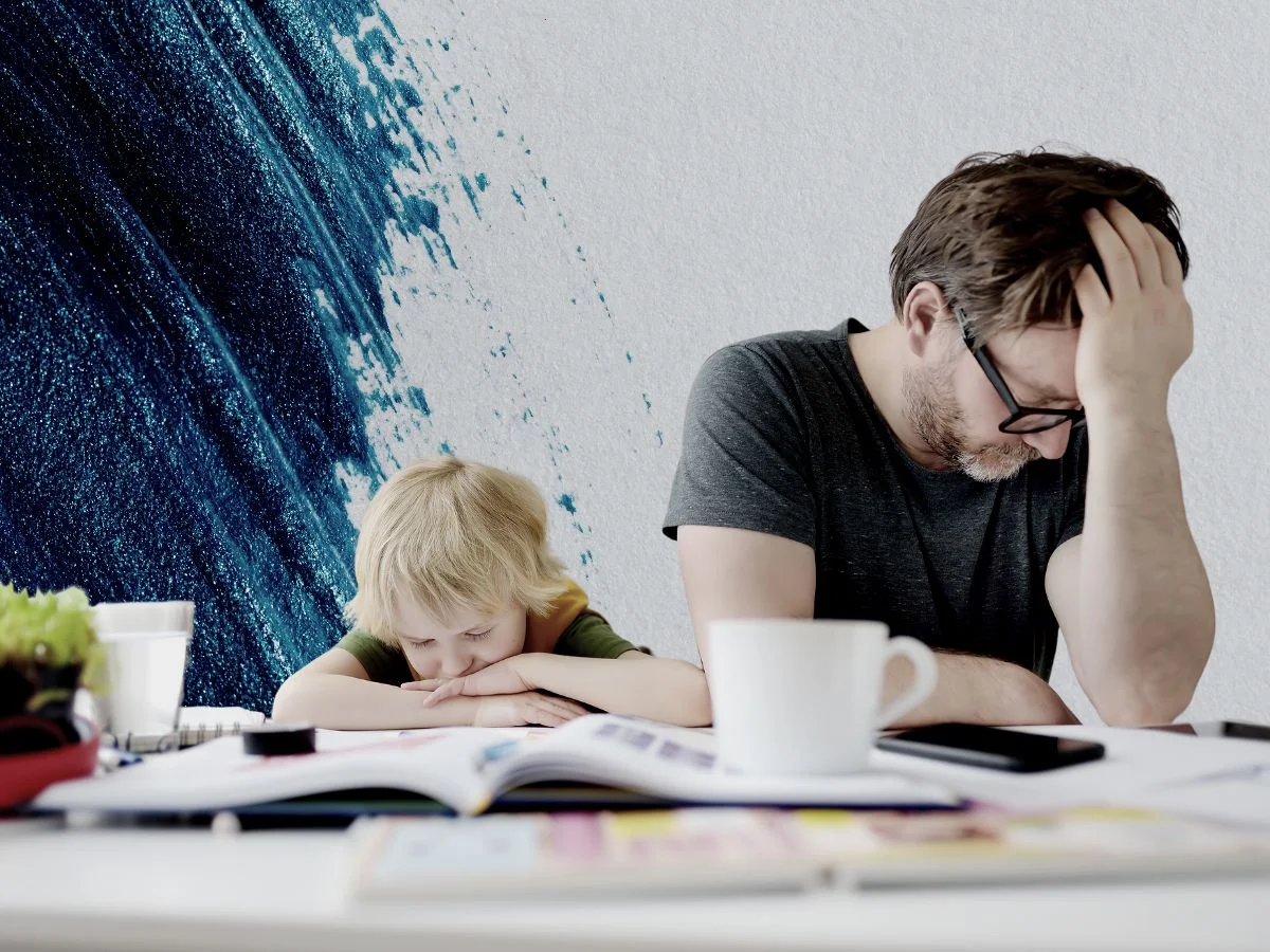 A disturbed father and his son