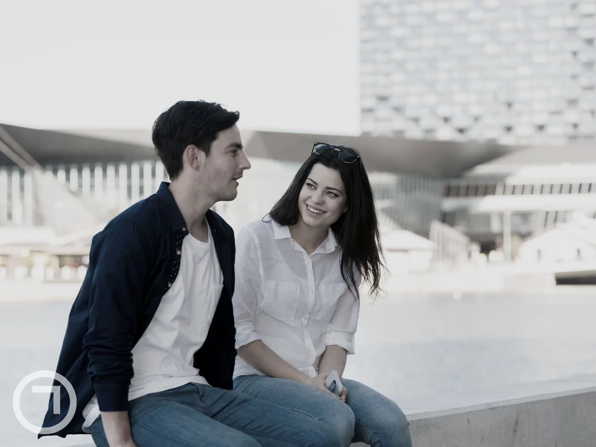 A couple sitting together