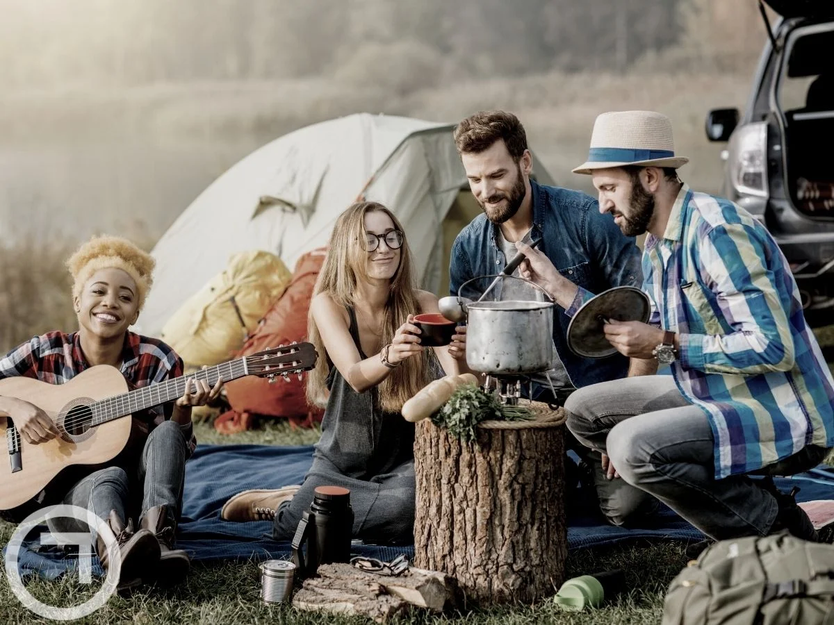 A group of friends having fun together