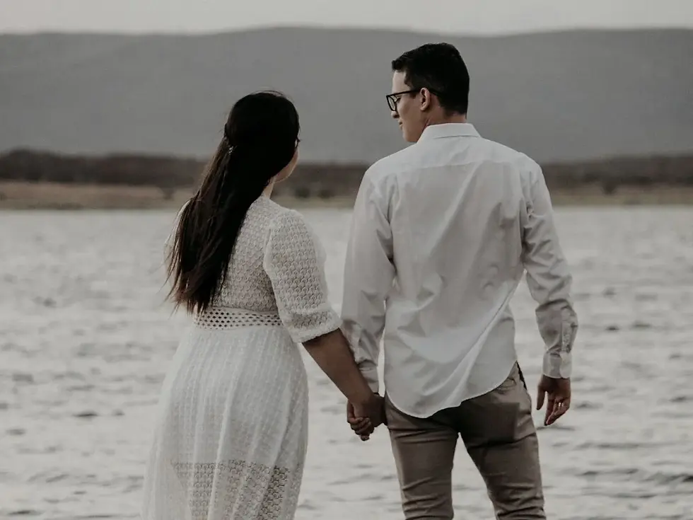 A couple together on a seashore