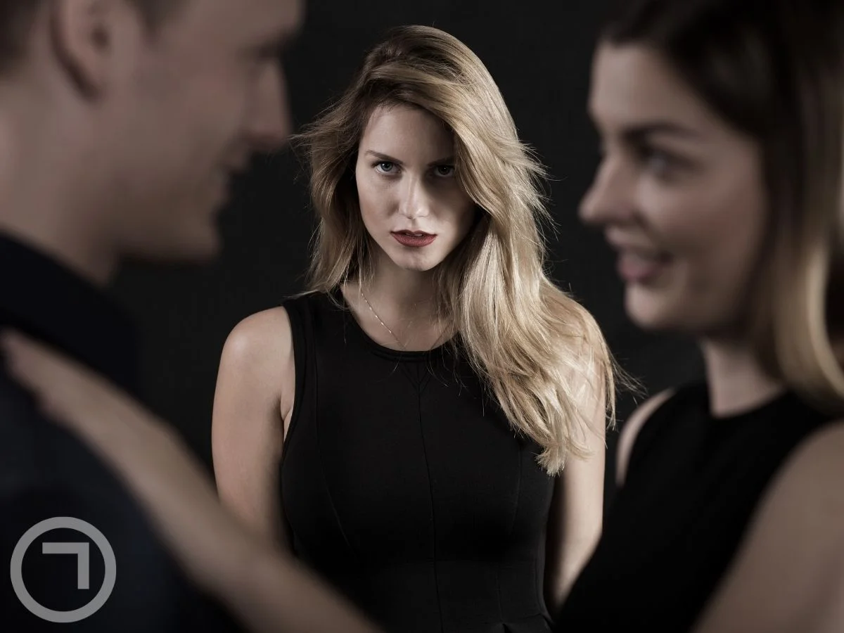 Woman getting jealous of her husband getting attracted to other woman