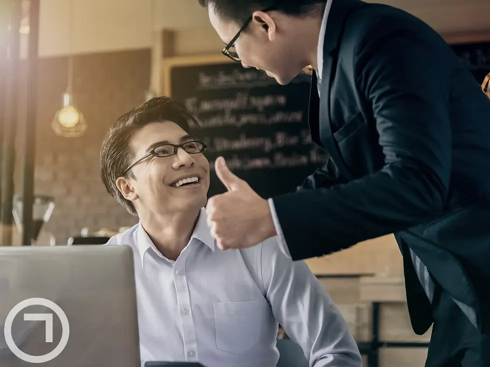 Two colleagues talking to each other