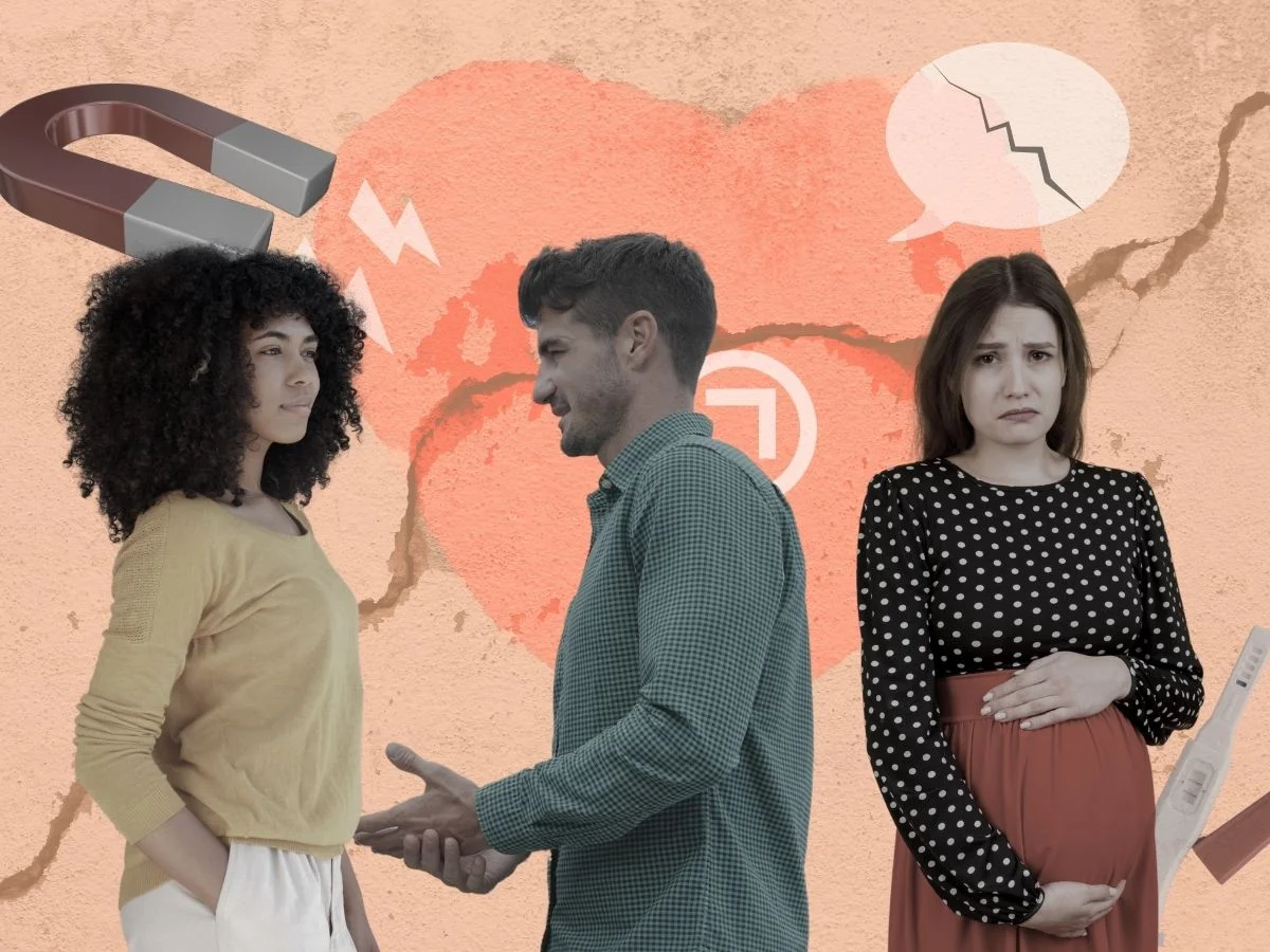Featured image showing a man getting attracted to other woman despite of his pregnant wife