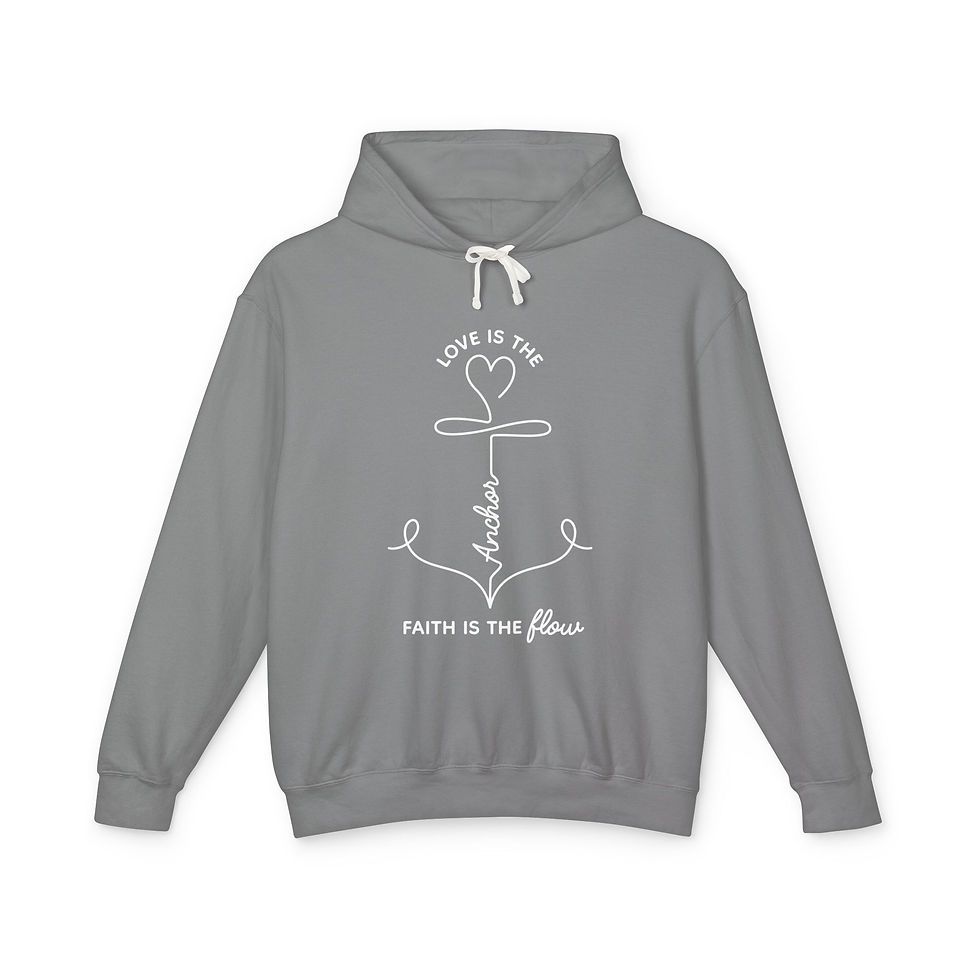 Thumbnail: Love is the Anchor Faith is the Flow Hooded Sweatshirt 
