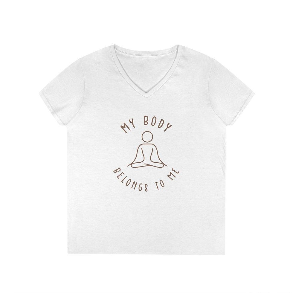 Thumbnail: My Body Belongs To Me Womens' V-Neck T-Shirt