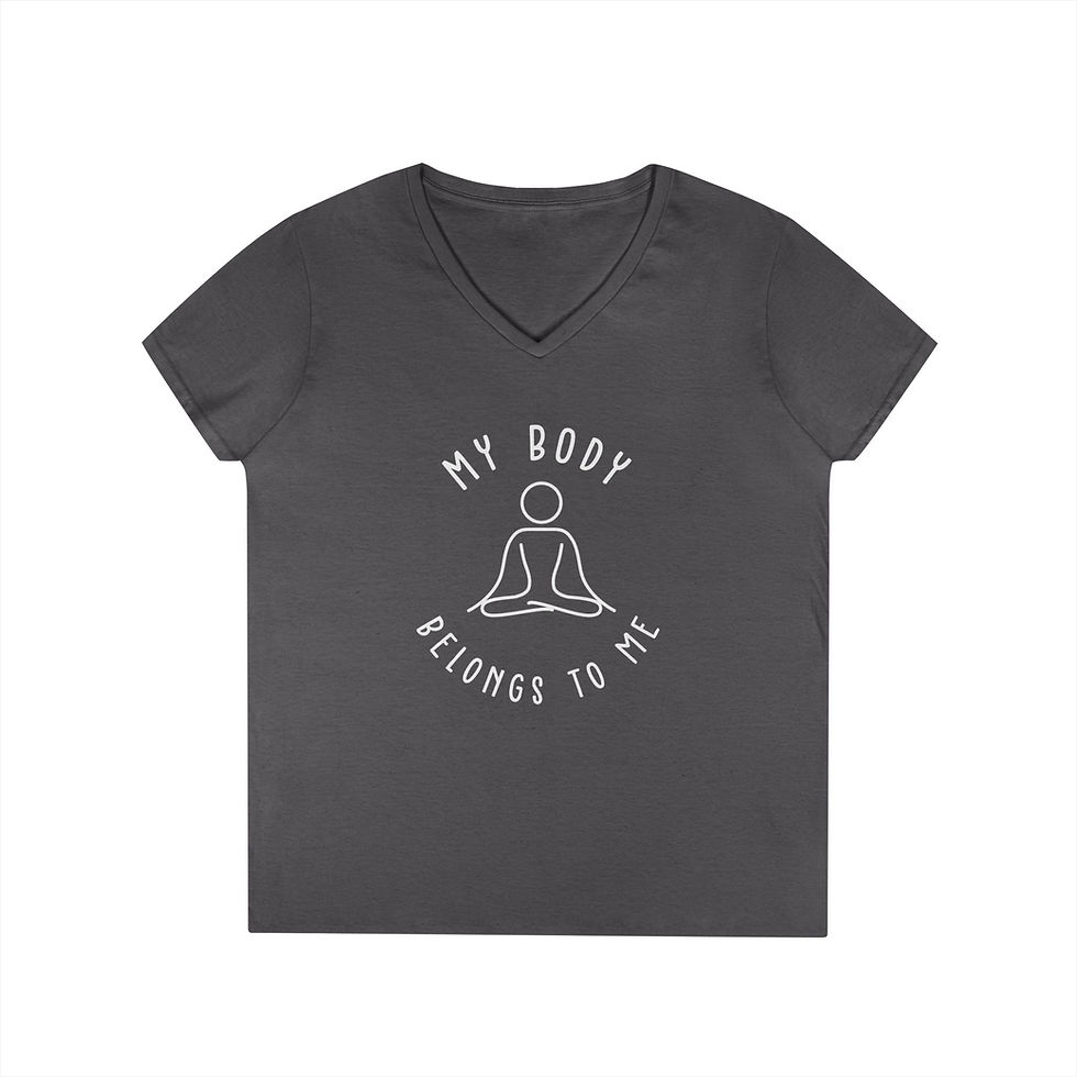 Thumbnail: My Body Belongs To Me Womens' V-Neck T-Shirt