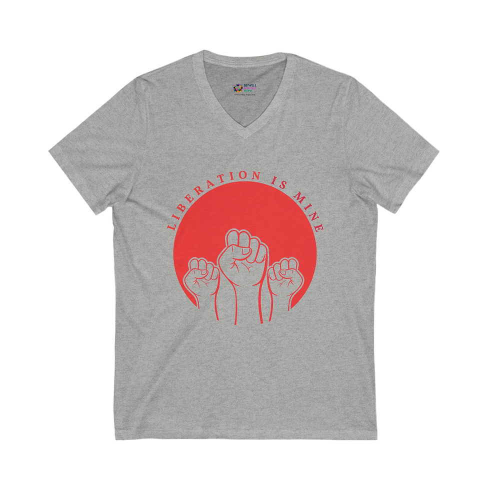 Thumbnail: Liberation is Mine Unisex V-Neck T-Shirt
