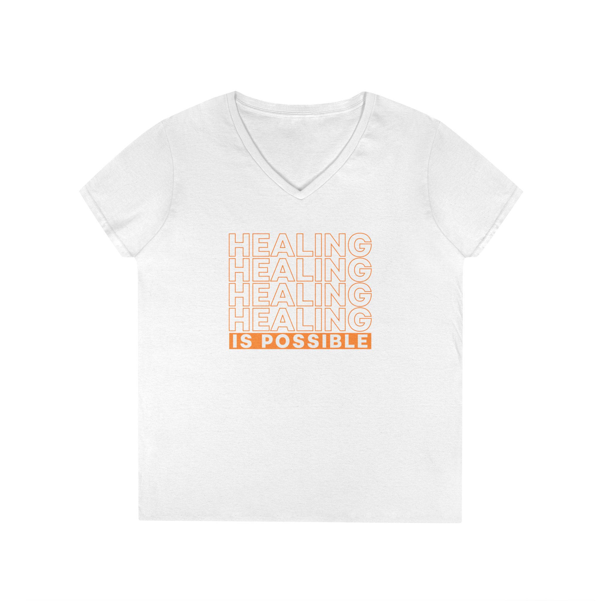 Healing is Possible Womens' V-Neck T-Shirt