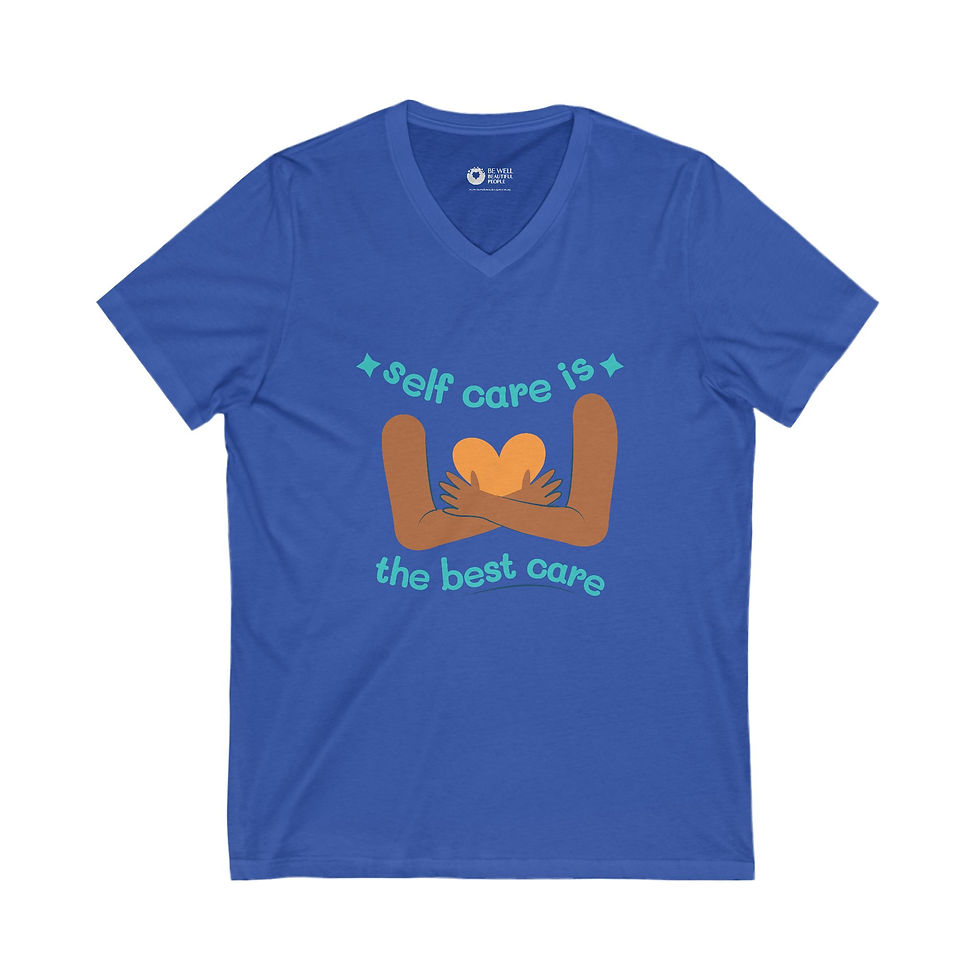 Thumbnail: Self Care is the Best Care Unisex V-Neck T-Shirt