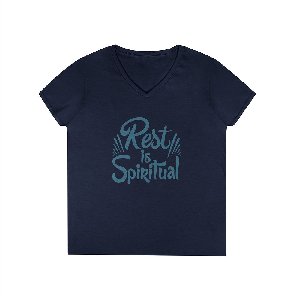 Thumbnail: Rest is Spiritual Womens' V-Neck T-Shirt