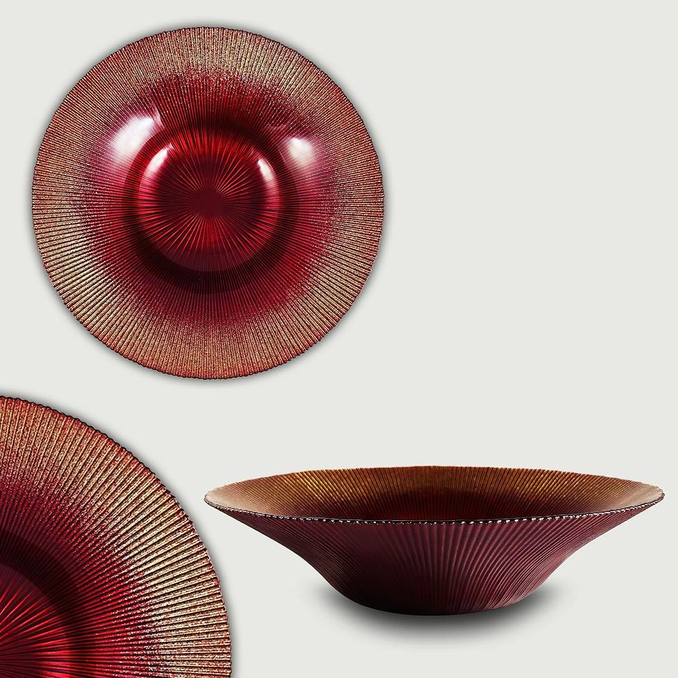Bowl rojo de vidrio