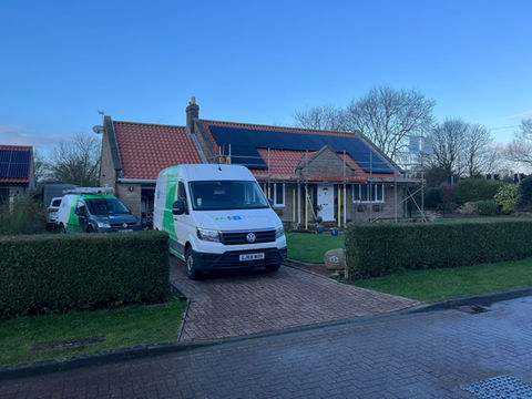 Solar panels installed by NB Electrical & Renewables Ltd