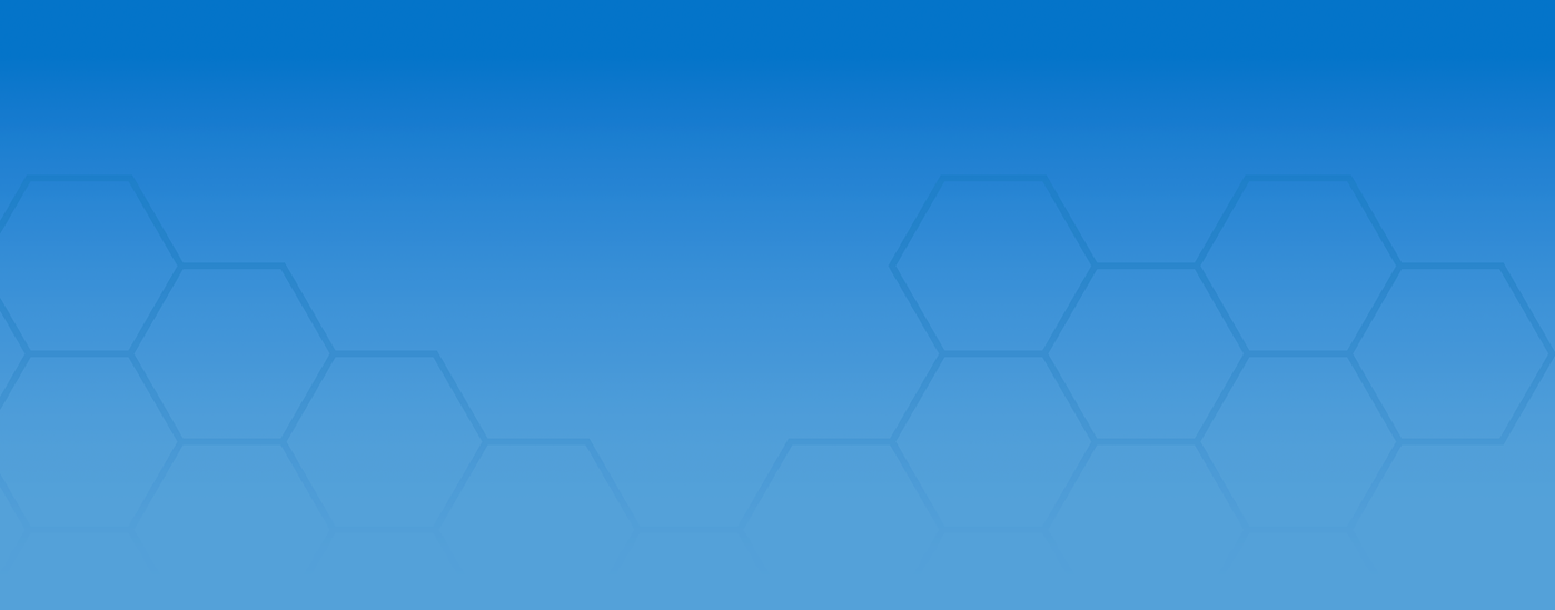Honeycomb hexagonal pattern over a gradient blue background