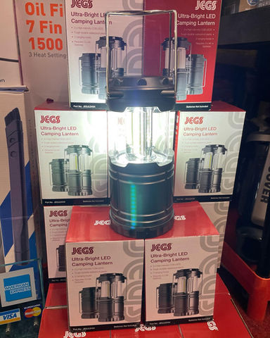 JEGS Ultra-Bright LED Camping Lantern in use