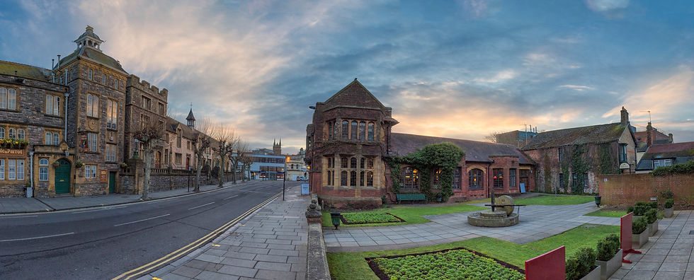 This is the picturesque town of Taunton in England