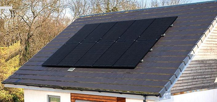 Solar panels on a roof