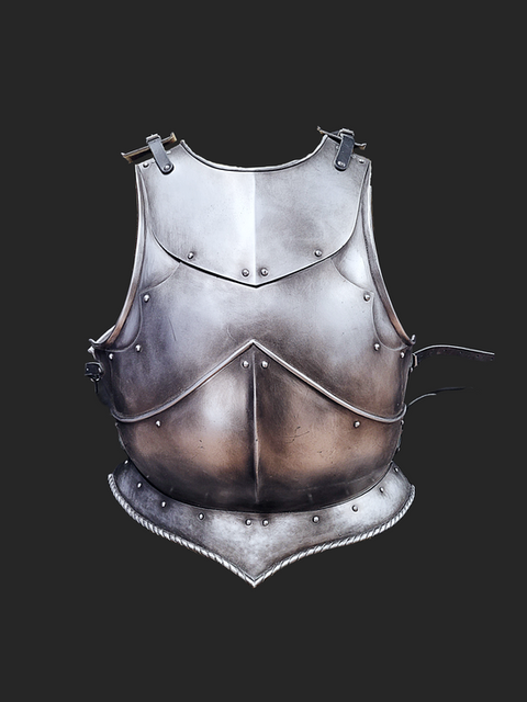Arrow Bottom Breastplate - Steel