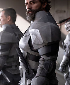 Duke Leto Atreides in Dune wearing polyurethane armour made by Norton Amrouries
