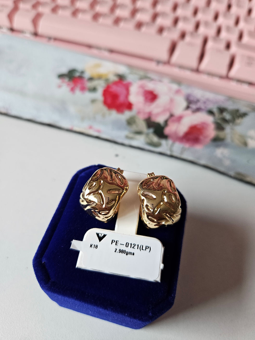 K18 Japan Square Earrings