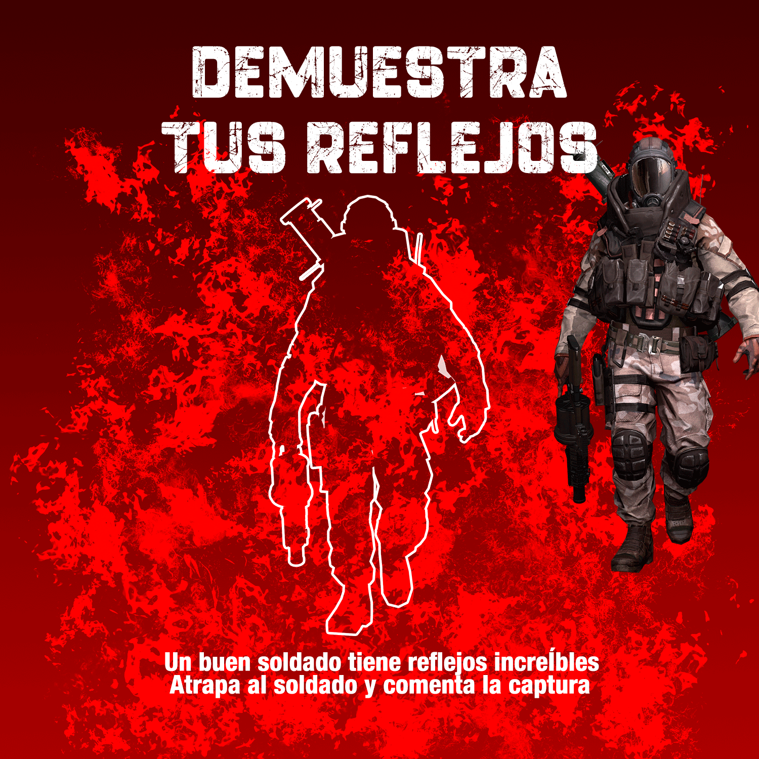 Gif atrapa al soldado de Black Squad de Infinity Market desarrollado por Cluster Marketing Perú