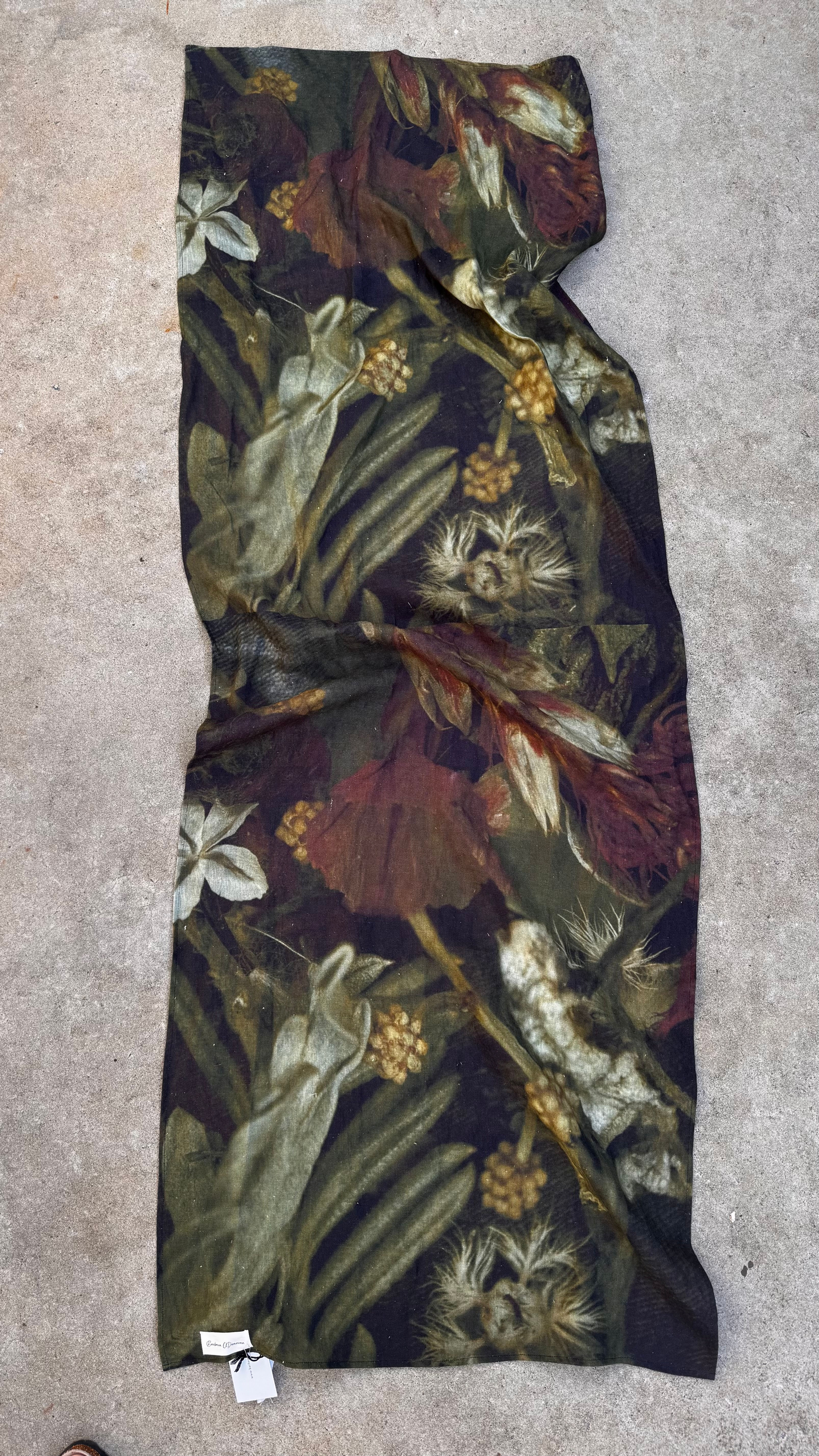Nocturne Linen Scarf