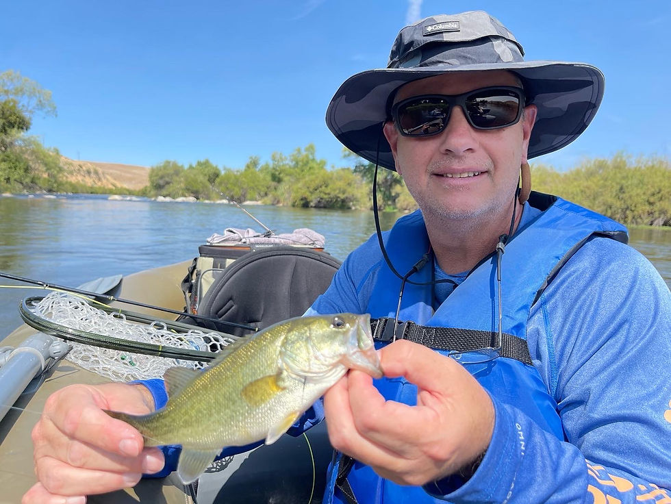 Guy Jeans with Kern River smallmouth bass