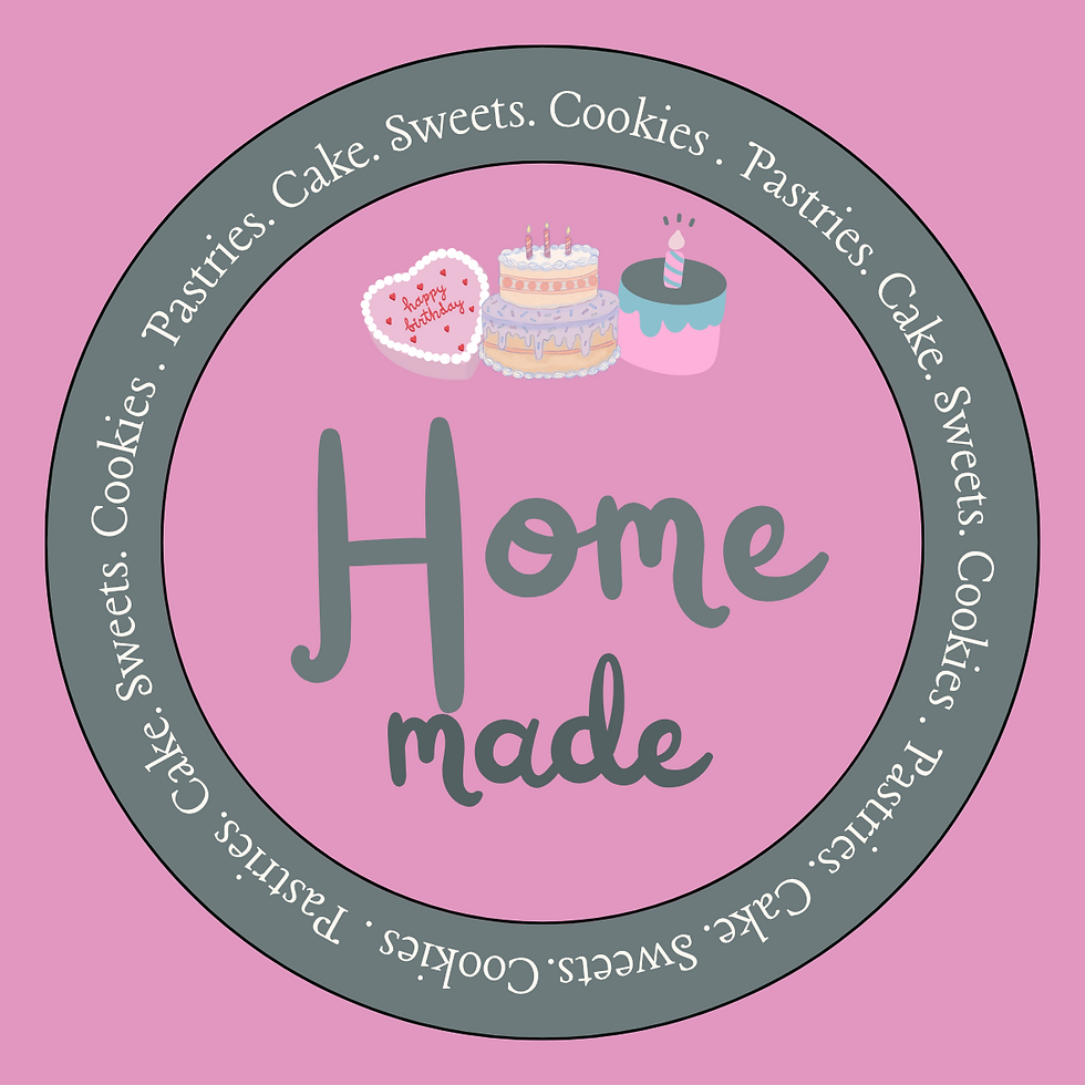 Home made sticker in pink