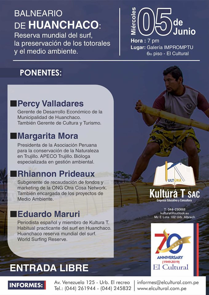 BALNEARIO DE HUANCHACO Surf, Totorales y Medio Ambiente