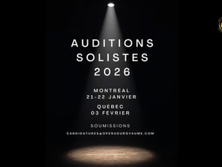 Auditions annuelles 2026
