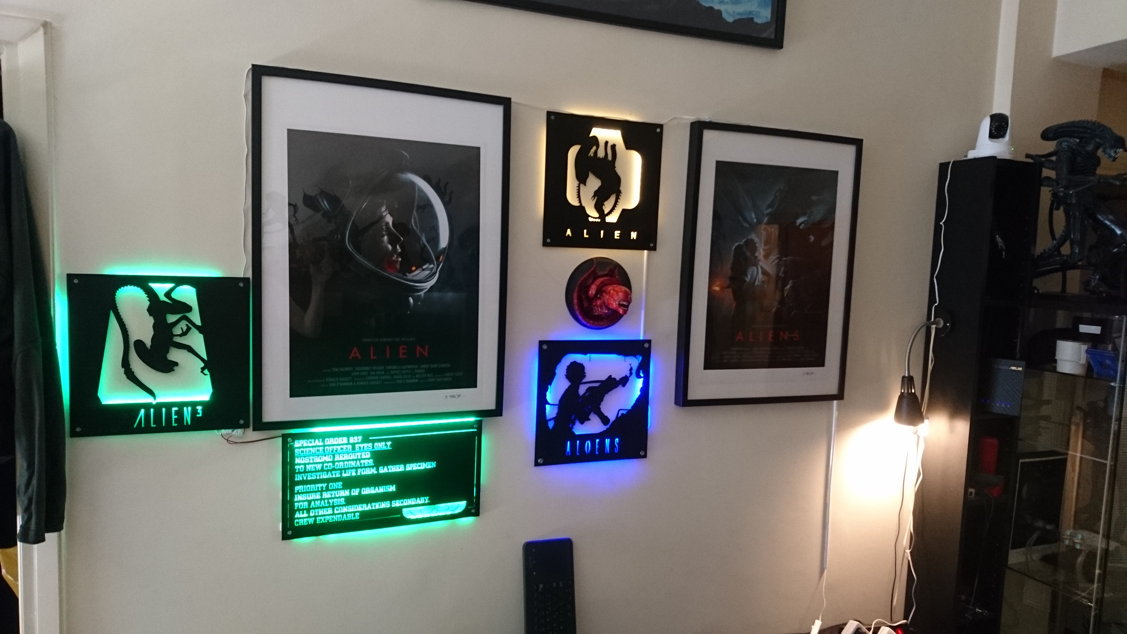Various Backlit Alien Plates