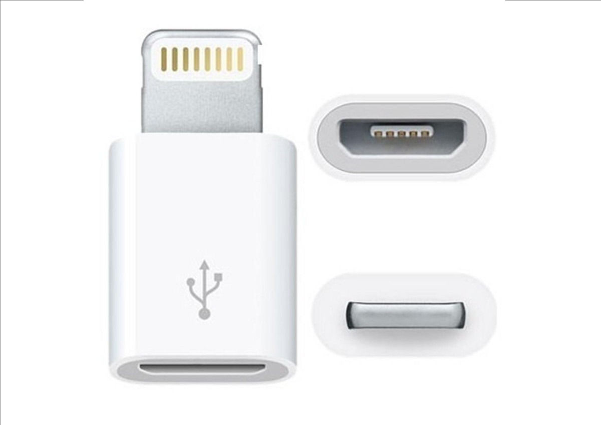 ADAPTADOR IPHONE 5,5S,5C,6,6 PLUS E 7 PARA MICRO USB