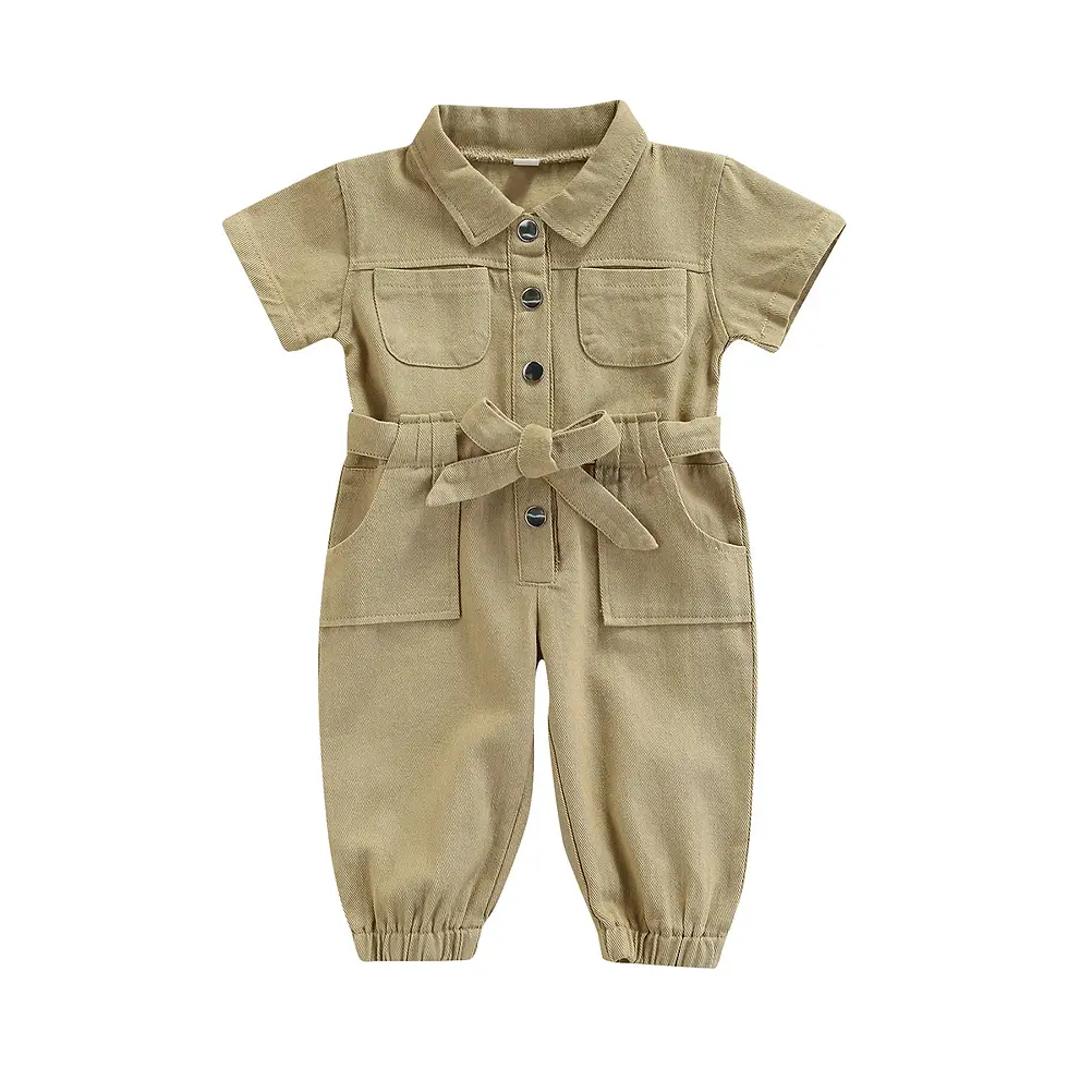 Thumbnail: 1-5Y toddler baby girl casual jumpsuit