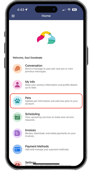 TimeToPet mobile app features – schedule dog walks, track updates, and manage pet care