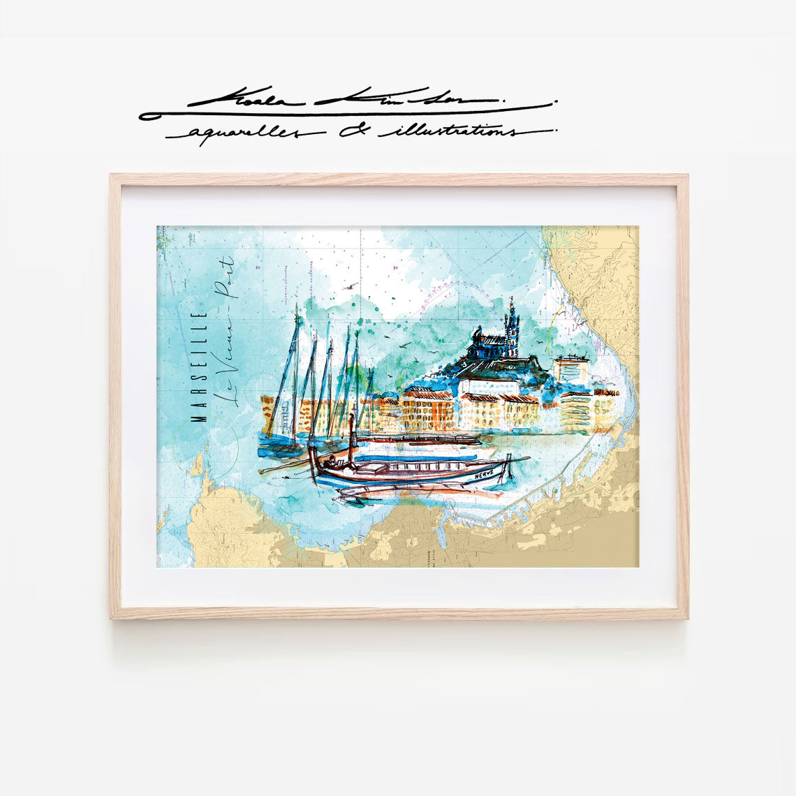 MARSEILLE Vieux-Port - Carte marine