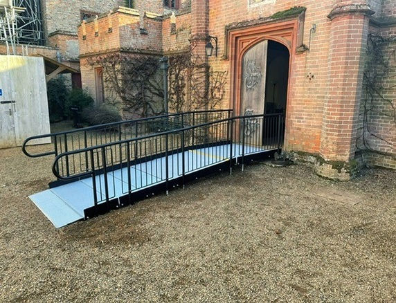 Access ramp in front of heritage building
