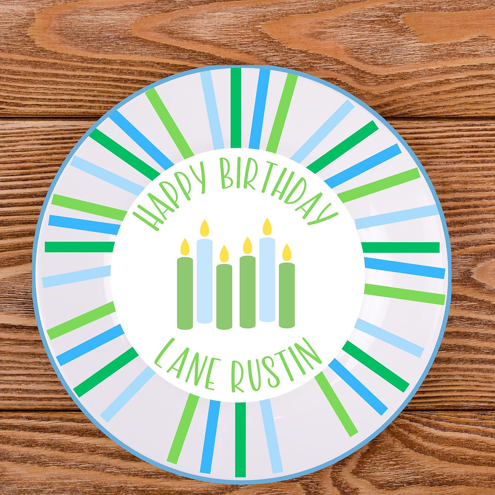 Personalized Handpainted Ceramic Birthday Plate, Custom Kids Party Gift
