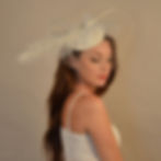 angelic white feather fascinator