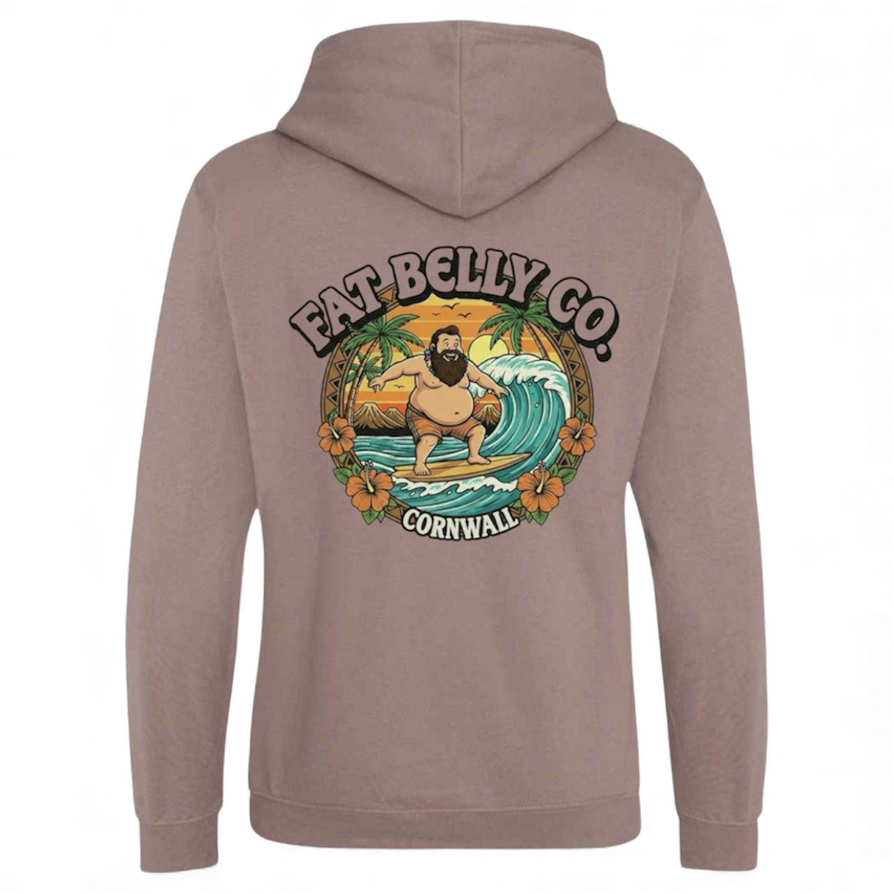 Cornish Surfer Hoodie Mocha 