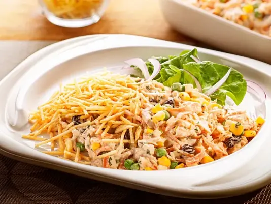 Salpicão de Frango com Tempero Lemon Pepper da Frescor Nutri