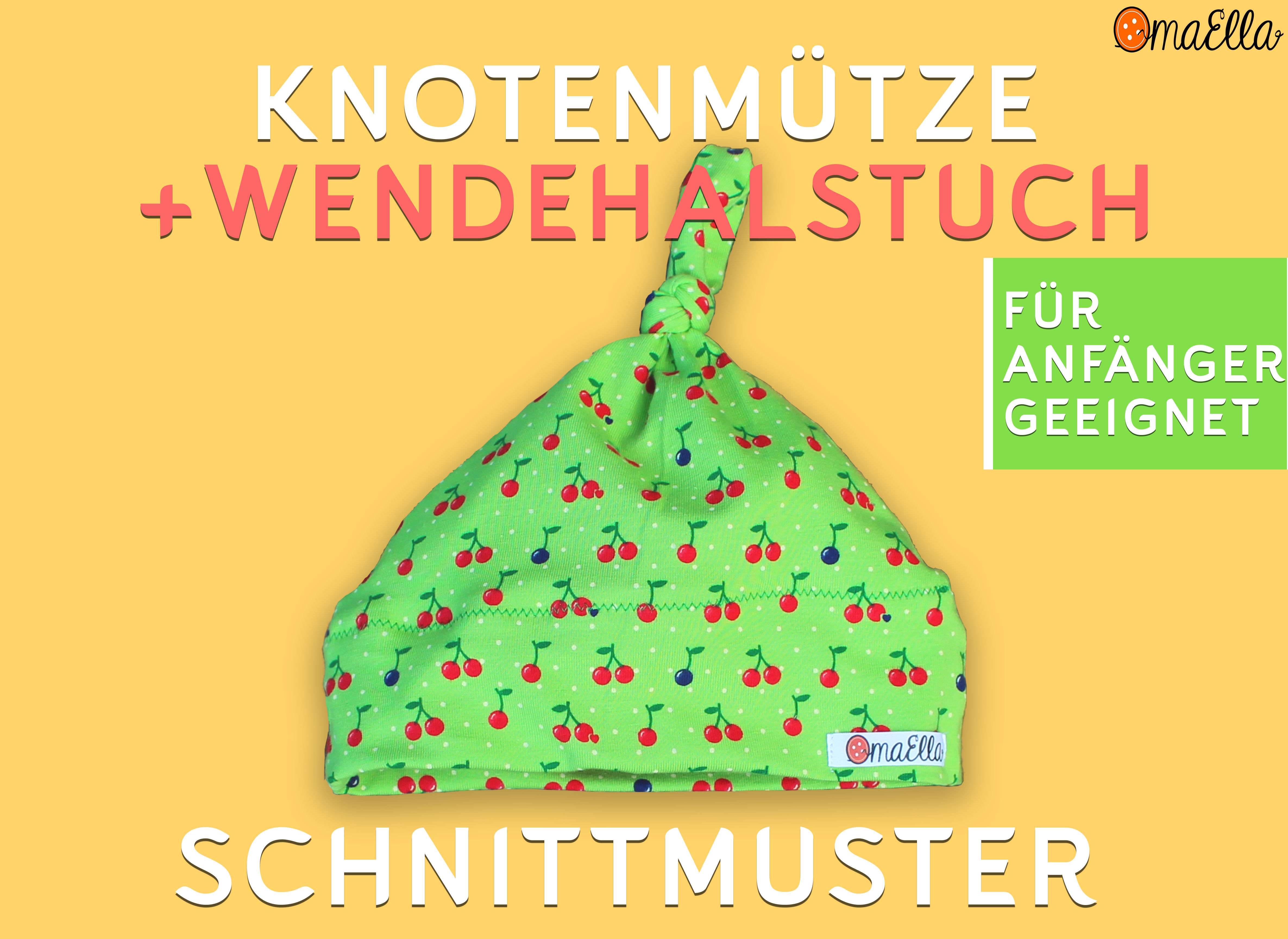 Schnittmuster Knotenmütze mit Halstuch