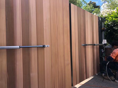 TMT A4 swing gate opener installation