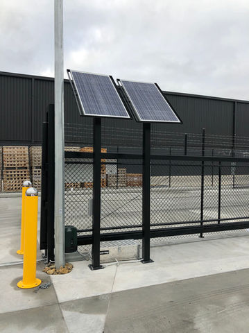 Commercial/Industrial solar power system for gates