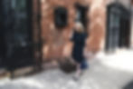 Christine Buss walking downtown Minneapolis.