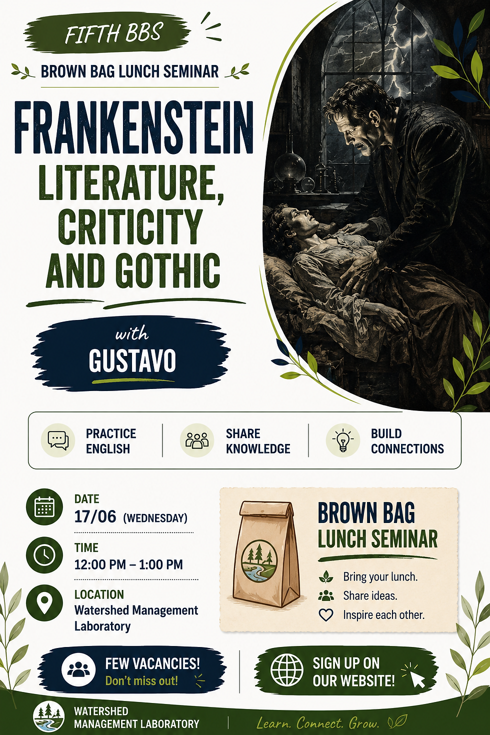 Brown Bag Lunch Seminar | Frankenstein – Literature, Criticity and Gothic
