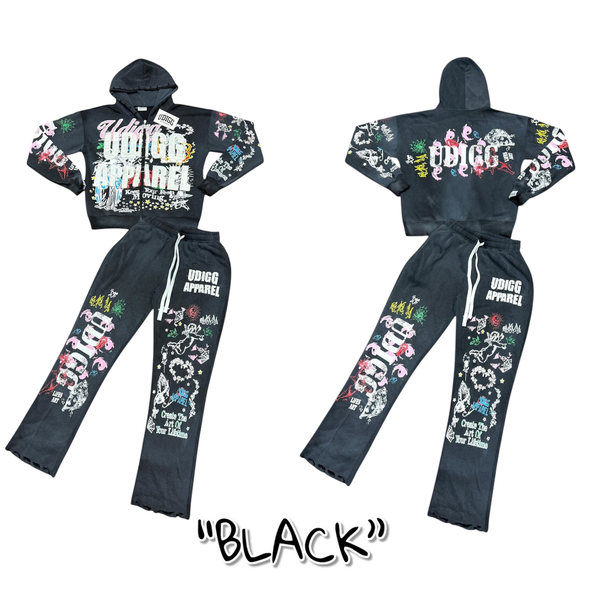 UDIGGG APPAREL Adult “Art is Life” Sweatsuits 