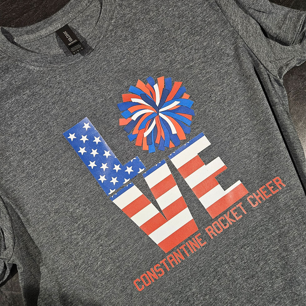 Thumbnail: Rocket Football and Cheer 4th of July Shirts