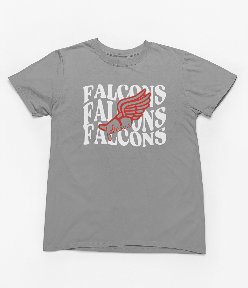 Falcons Cross Country or Track-Wavy Text