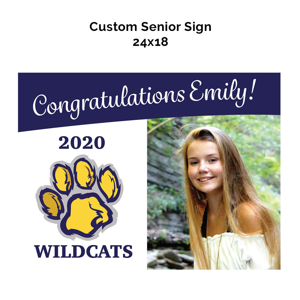 Custom Senior Photo Sign - Marcus Whitman